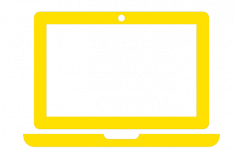 Laptop Icon Gelb